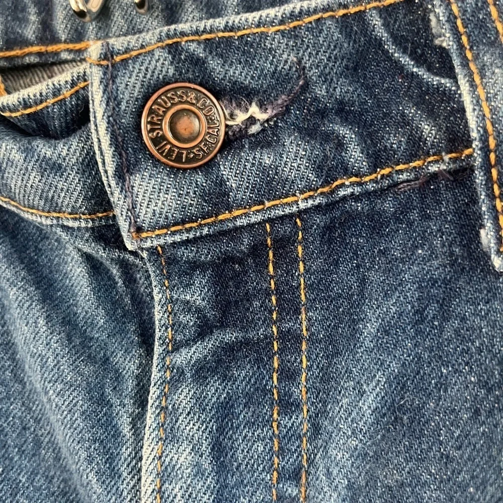 VINTAGE ORANGE TAB 509 LEVIS men's denim jeans 34'' 34'' made in USA zip fly